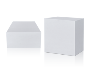 Open Empty Cardboard Box, transparent background