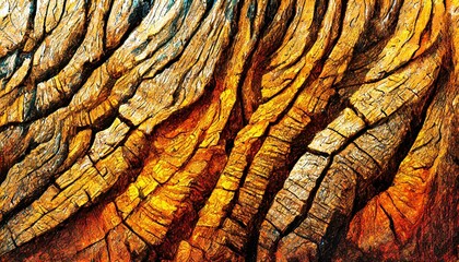 Illustration of texture background of a trunk of a tree that is cut. Close-up.
 - obrazy, fototapety, plakaty