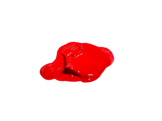 Red brush stroke, transparent background