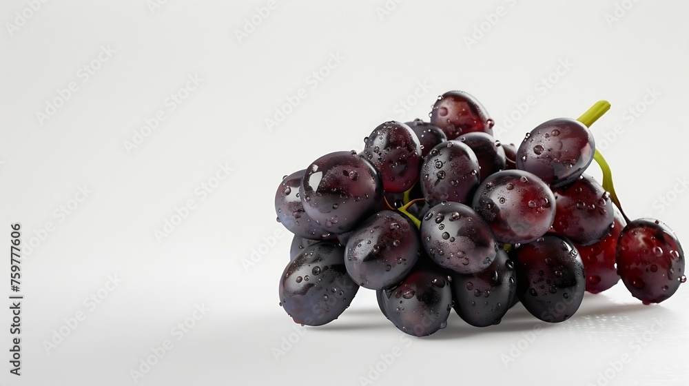 Poster generative ai : grapes on a white background
