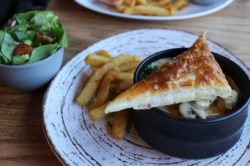 Belgian style Vol-au-vent at a restaurant in Ghent, Belgium
