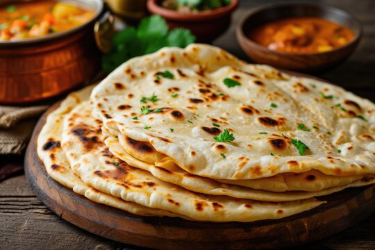 paksitan food chapati with curry