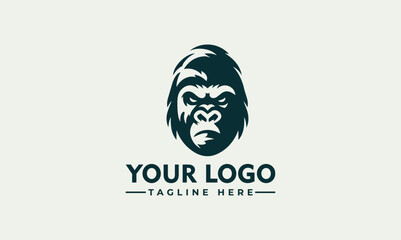gorilla vector logo design Vintage chimpanzee logo vector for Gorilla Lover