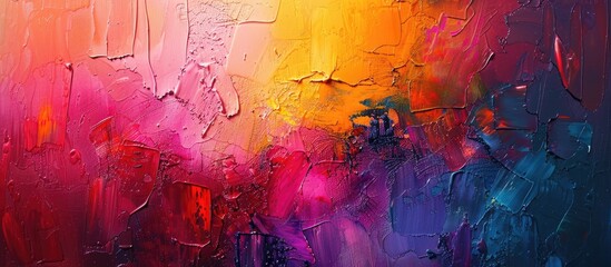Abstract and colorful texture on canvas.