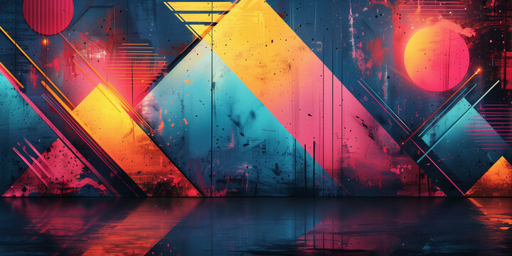 Abstract background inspired by 90s grunge art