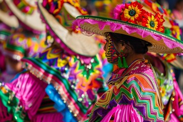 Mexican traditional bright carnival