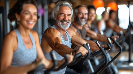 Aging with Vitality: Elderly Workout Enthusiasts Shine, generated by IA 