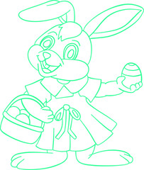 Funny doodle bunny