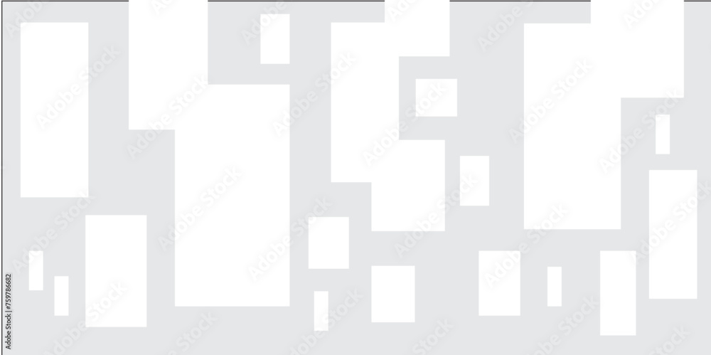 Poster geometric abstract background with paper squares in bright light with soft shadows as pattern, top v