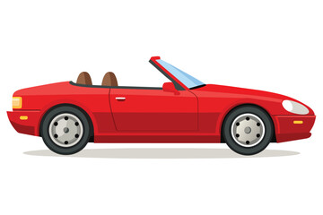 Red convertible vector illustration artwork