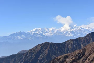 Stoff pro Meter Kangchendzönga Amazing View of the Mount Kangchenjunga from Sikkim, India