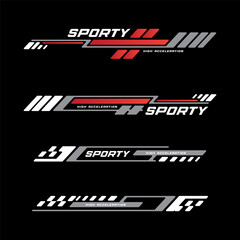 Obraz premium car stickers stripe abstract shape vinyl decal templates isolated set