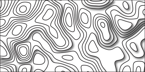 Fototapeta premium Abstract topographic contours map background. Topographic map and landscape terrain texture grid. Terrain map illustration, Topo contour map on white background, Topographic contour lines.