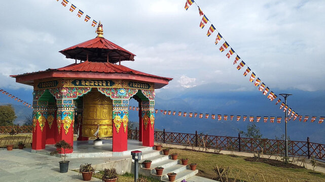 Chenrezig Statue, Pelling Located at Sikkim, India at the foothills of Mount Khangchendzonga