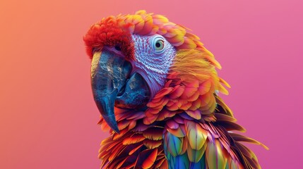Fototapeta premium A colourful parrot, close up