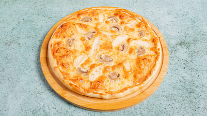 Mushrooms pizza isolated
