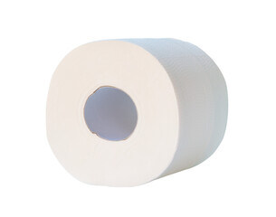 Front view or side view set of tissue paper or toilet paper roll isolated with clipping path in png file format