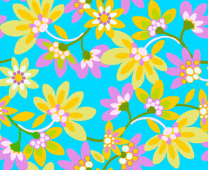 Fototapeta na wymiar Gorgeous summer colors suitable for flower and dress patterns .Suitable for tie and bow tie patterns.