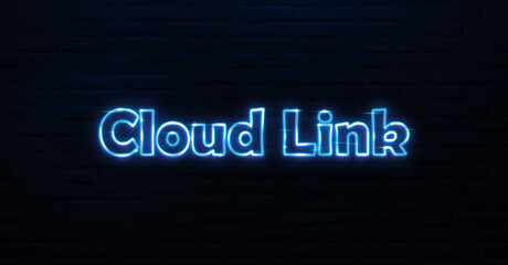 Cloud Link text neon sign