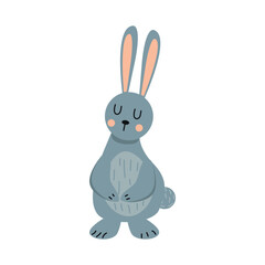 Fototapeta premium Happy Easter Bunny Vector illustration. Cute Rabbit cartoon character.