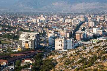 Blick von der Rozafa Burg auf Shkodra, Albanien