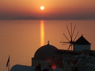 santorini island greece summer tourist resort europe