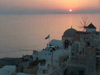 santorini island greece summer tourist resort europe
