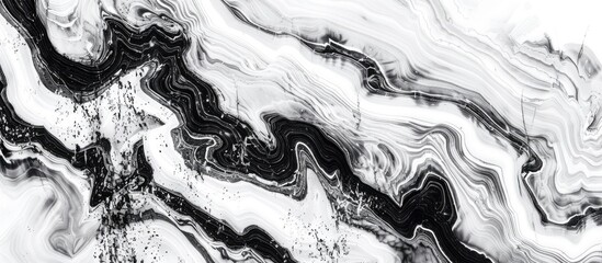 Abstract marble texture with black and white color pattern for various design uses, high-resolution image.