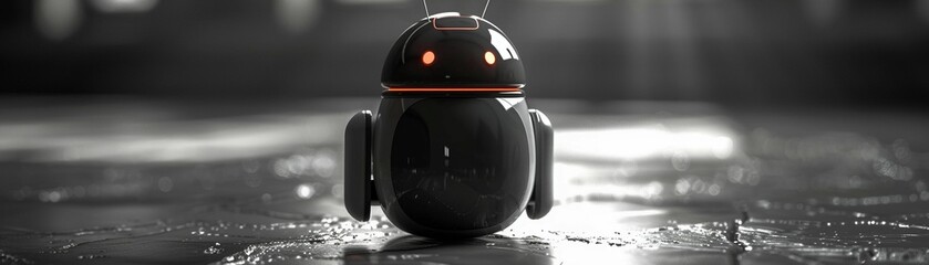 A sleek android assistant