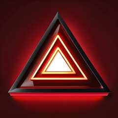 Crimson Geometry: Exploring the Artistry of Red Neon Triangles(Generative AI)