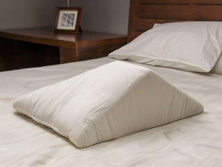 Wedge Pillow. bed with pillows