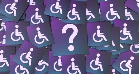 Disabled, Disability Signs, Icons are Visual Presentation - Visual Design.