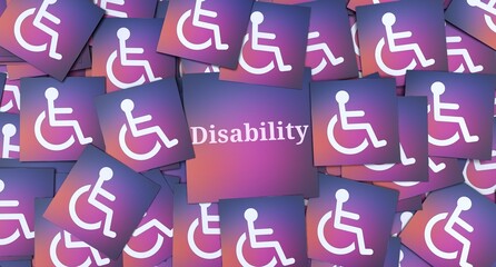 Disabled, Disability Signs, Icons are Visual Presentation - Visual Design.
