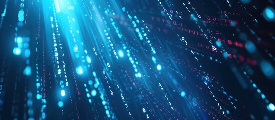 Obraz premium Digital landscape in cyber world