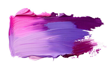 pink and purple acrylic oil paint brush stroke on transparent png background isolated