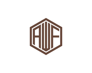 AWF Logo design vector template