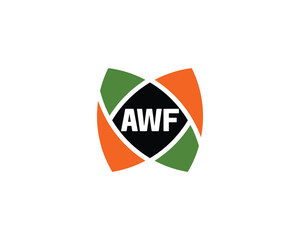 AWF Logo design vector template