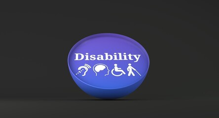 Disabled, Disability Signs, Icons are Visual Presentation - Visual Design.