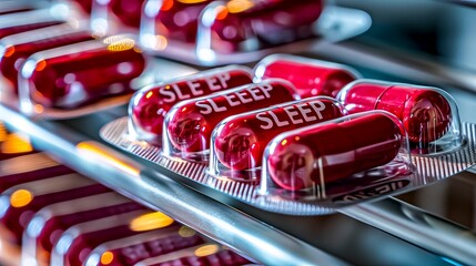 Dream Pills: Sleep Elixir in Crimson - obrazy, fototapety, plakaty