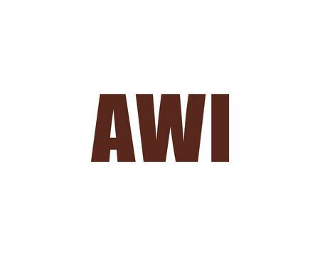 AWI logo design vector template