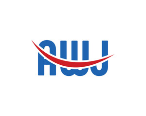 AWJ logo design vector template