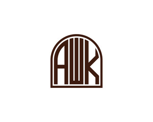AWK logo design vector template