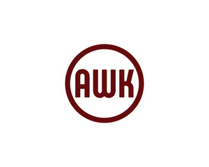 AWK logo design vector template