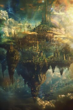 Celestial city floating islands