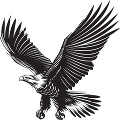 Eagle vector black and white