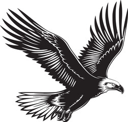 Eagle vector black and white