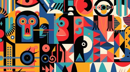 Modernist background pattern with abstract