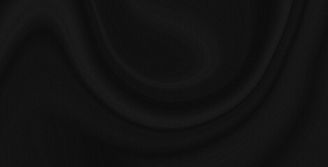 Abstract Smooth elegant black satin Textile texture Silk luxurious background design with noise