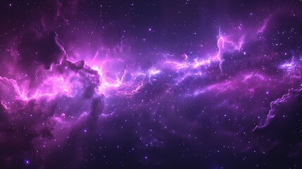 Space stars and nebula as purple abstract background