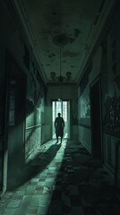 Fototapeta premium Whispering shadows masked figure